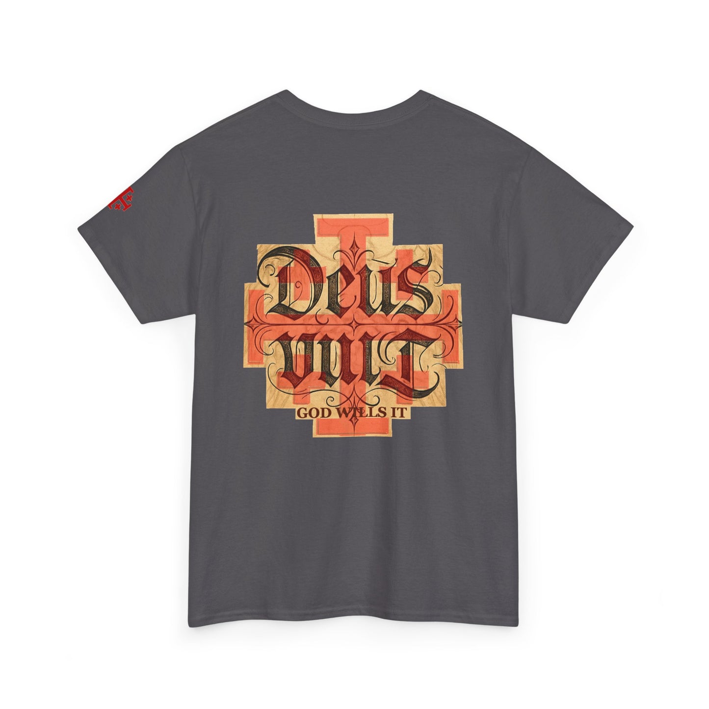 Deus Vult T-Shirt — Medieval Knight Cross Graphic Tee (CT)