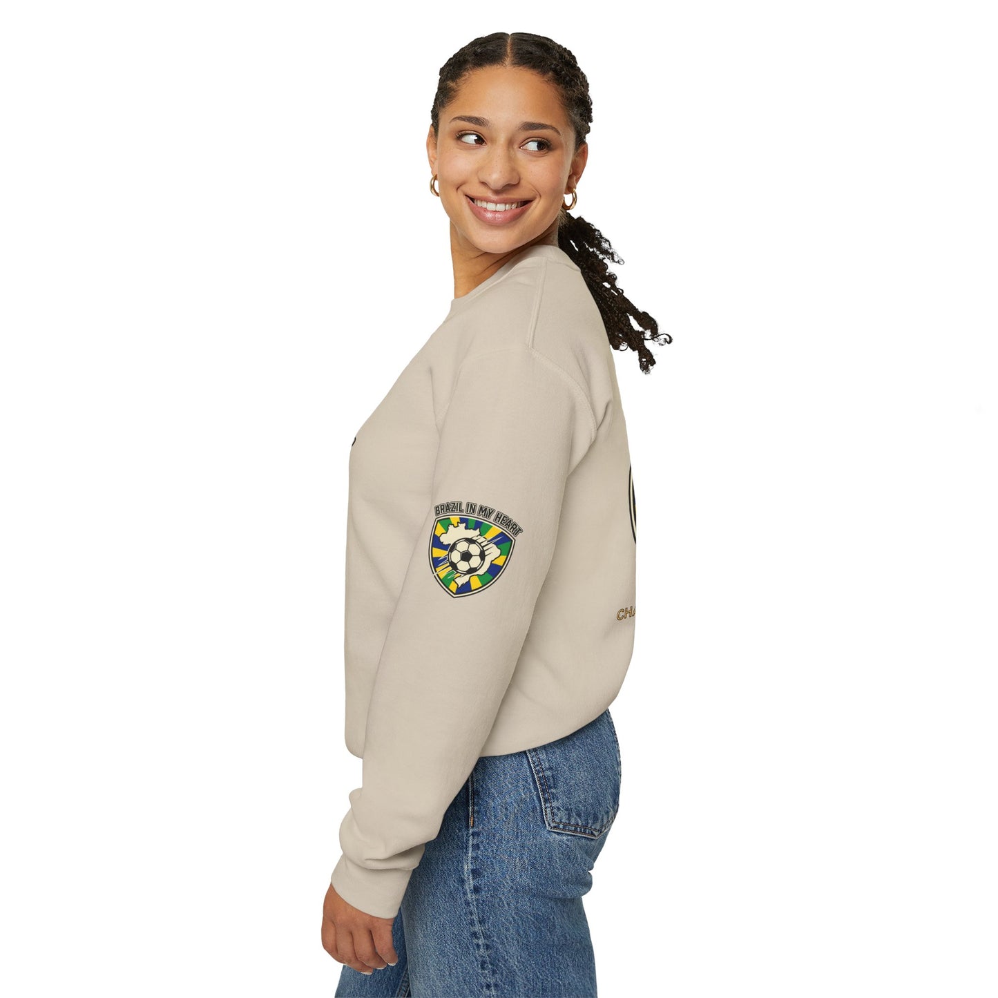 Brazil In My Heart Soccer Sweatshirt | Brazil fans world cup Soccer 2026 Sweatshirt - Trending Novelties & Gifts