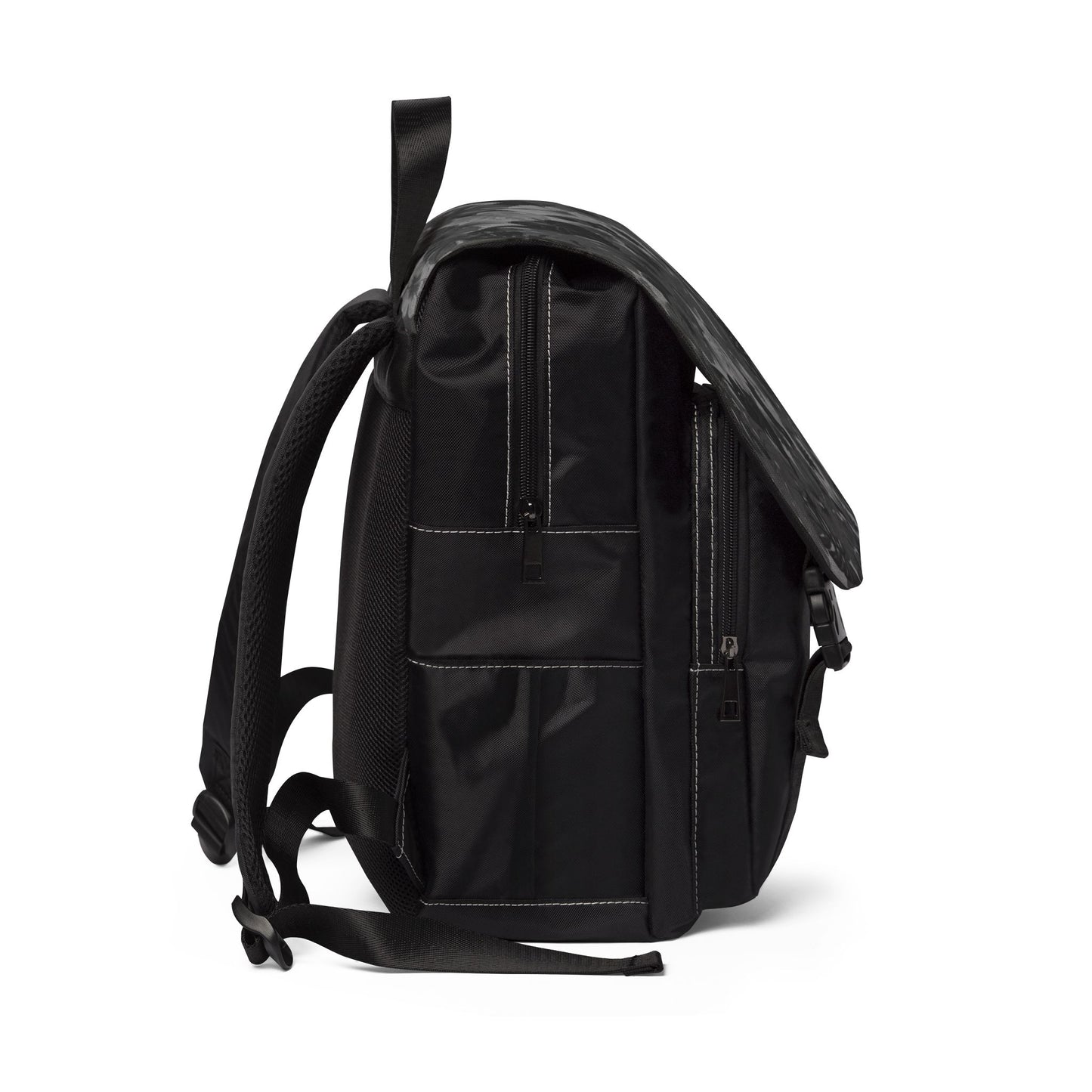 Black Floral Casual Summer Backpack — Lightweight Everyday Travel Bag - Trending Novelties & Gifts