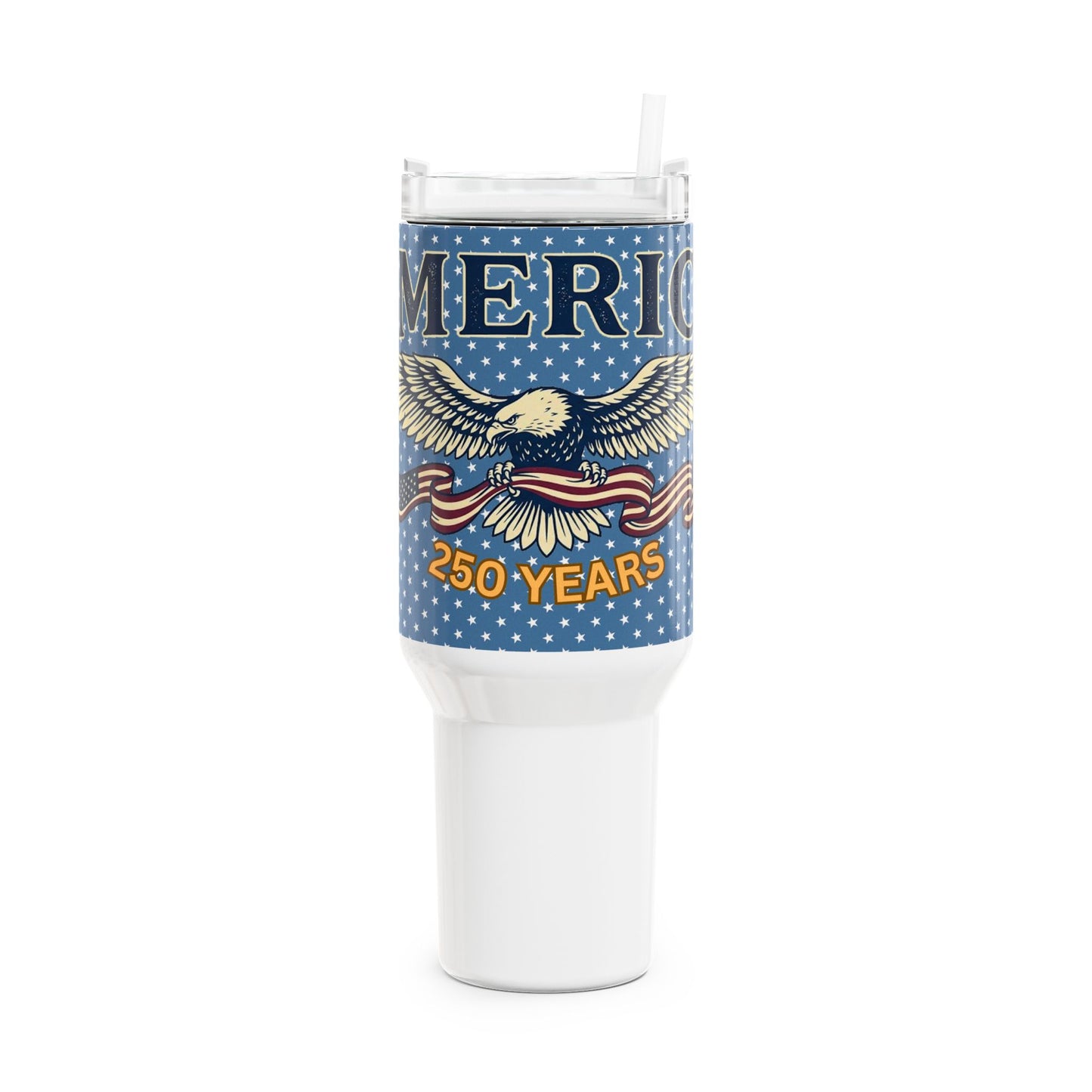 USA 250th ANNIVERSARY 40oz Patriotic Eagle Tumbler — "America 250 Years" Insulated Travel Mug - Trending Novelties & Gifts