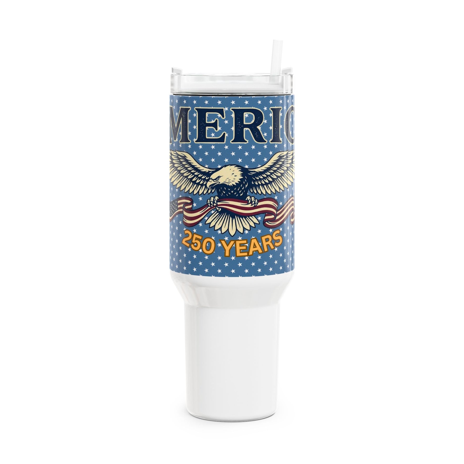 USA 250th ANNIVERSARY 40oz Patriotic Eagle Tumbler — "America 250 Years" Insulated Travel Mug - Trending Novelties & Gifts