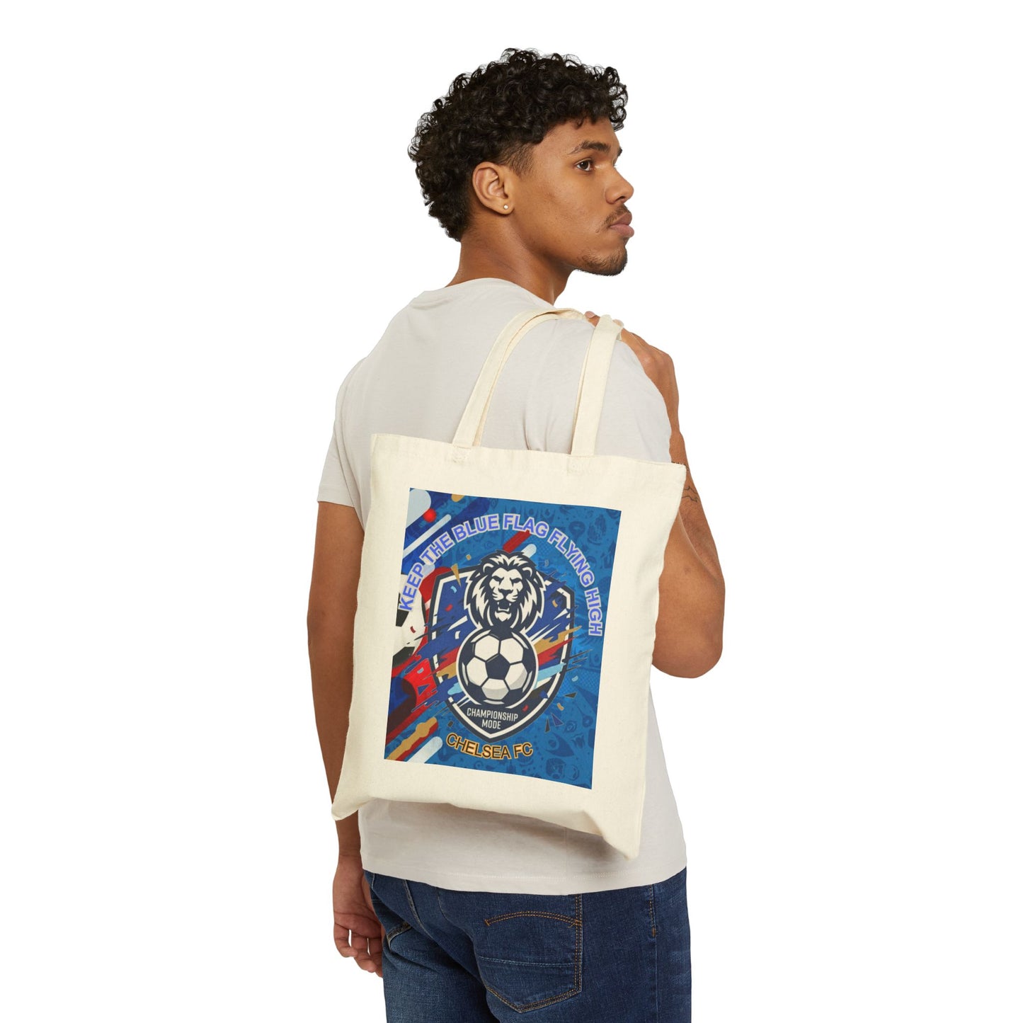 Keep the Blue Flag Flying High Tote | Chelsea Soccer Fan Pride Tote Bag, Retro Supporters - Trending Novelties & Gifts