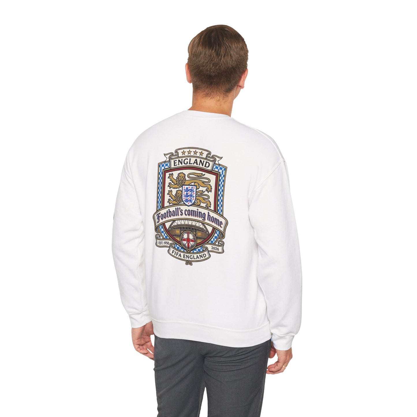 England's Soccer Fans' Crewneck Sweatshirt - "Football's Coming Home"
