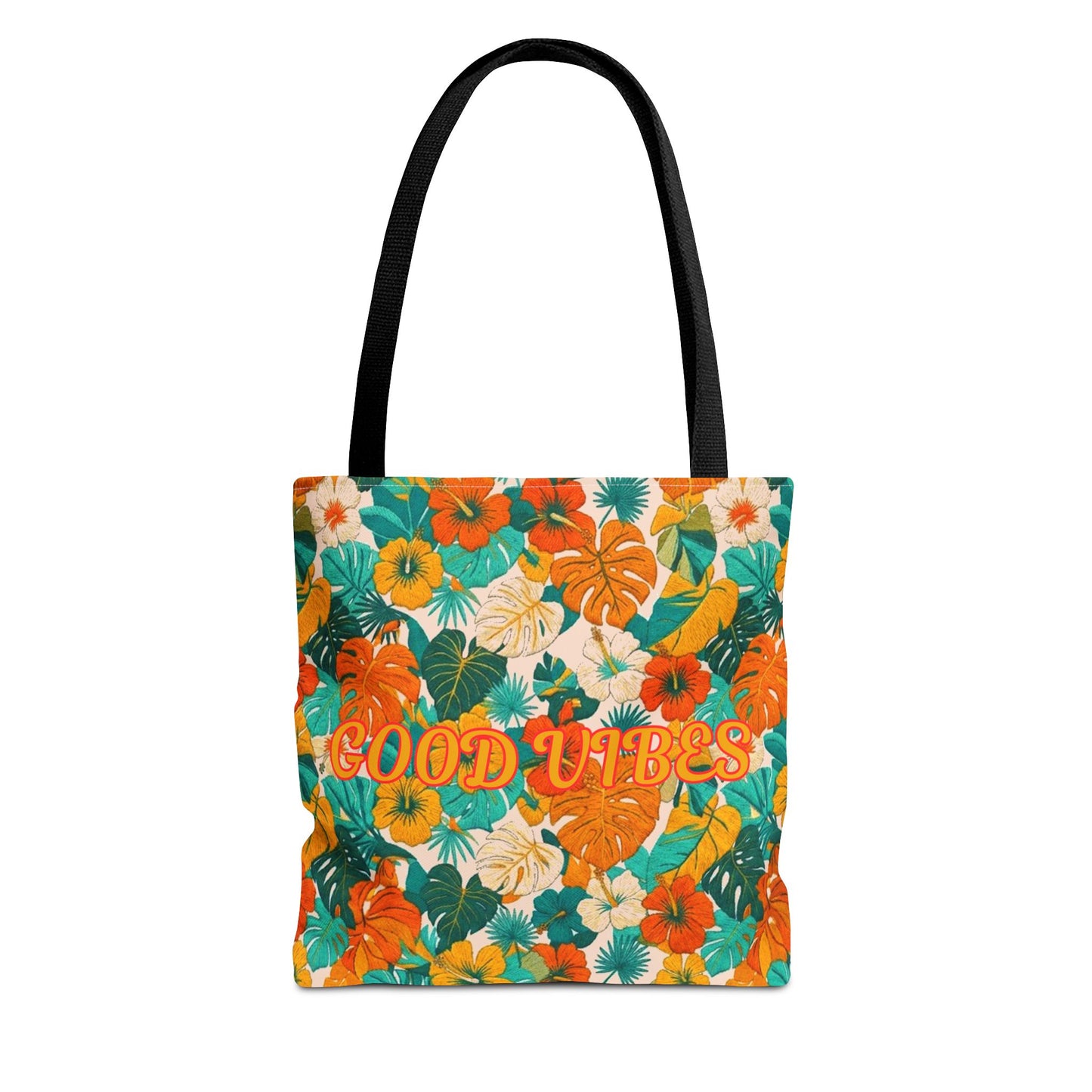 Good Vibes Floral Tote Bag — Summer Tropical All-Over Print Tote - Trending Novelties & Gifts