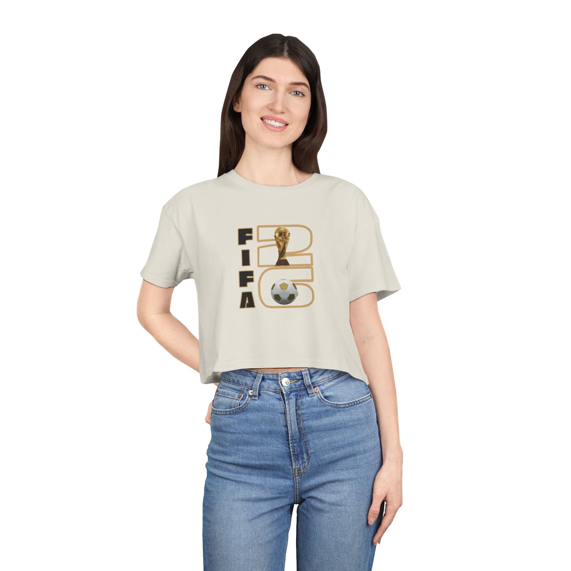 Women's Crop Tee — FIFA World Cup Soccer '26 Graphic - Trending Novelties & Gifts