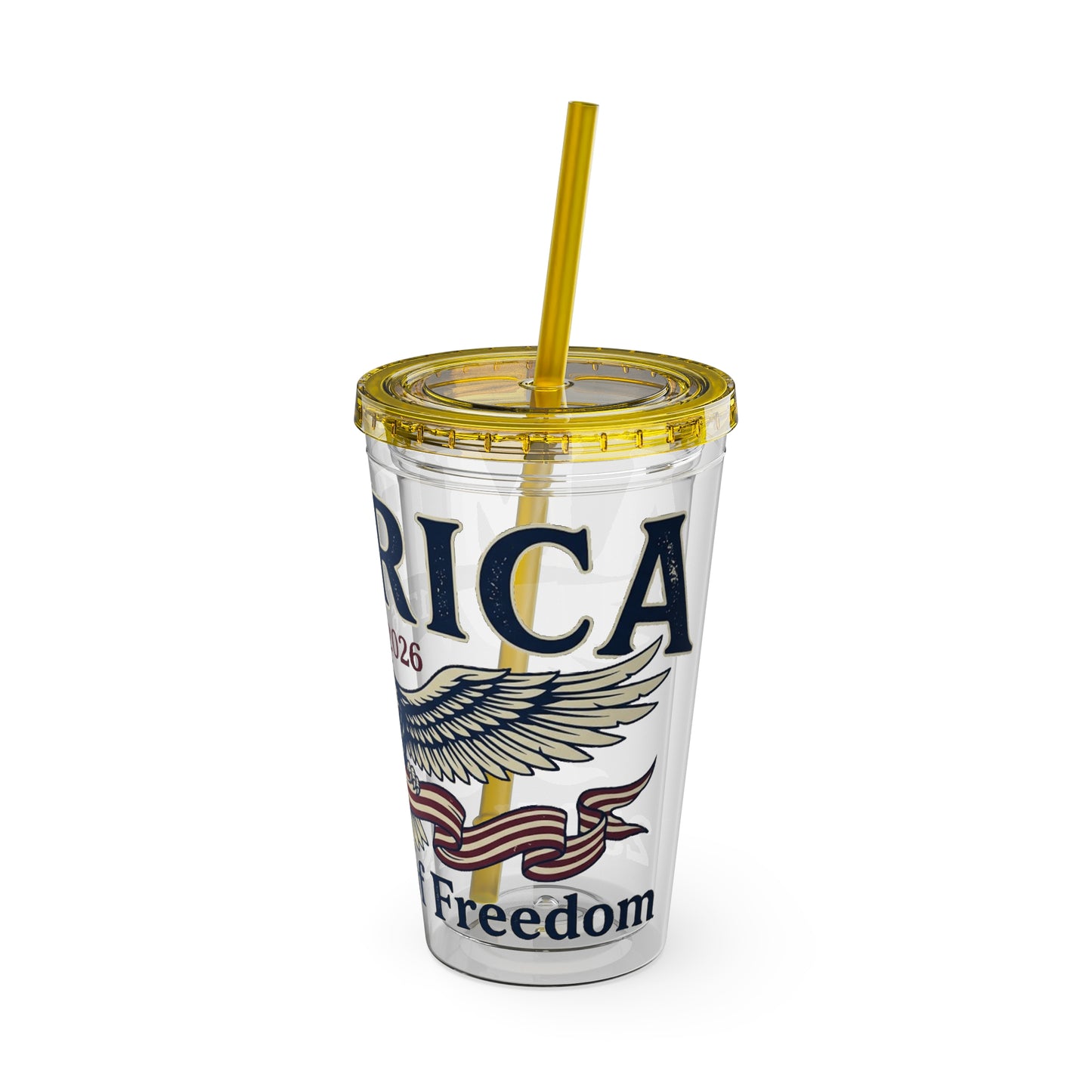 Patriotic 250th Anniversary Eagle Tumbler with Straw — 16oz - Trending Novelties & Gifts