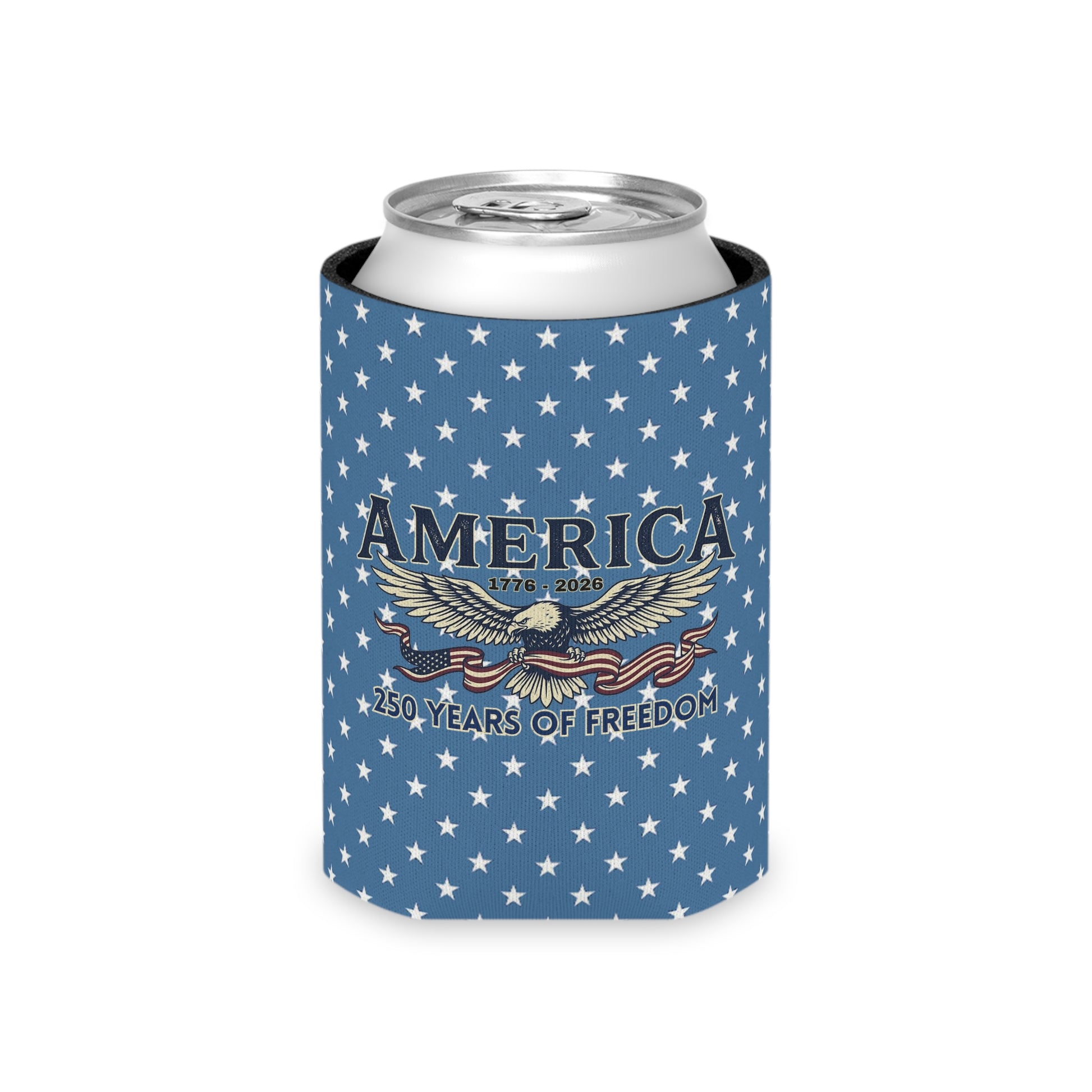USA 250th ANNIVERSARY Can Cooler — America 250 Years of Freedom Patriotic Koozie - Trending Novelties & Gifts