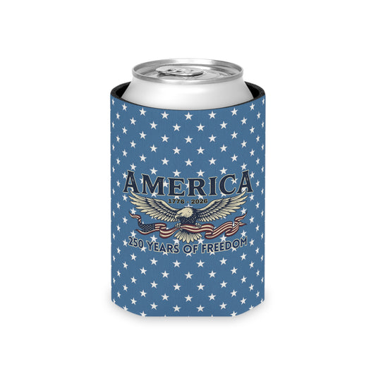 USA 250th ANNIVERSARY Can Cooler — America 250 Years of Freedom Patriotic Koozie - Trending Novelties & Gifts