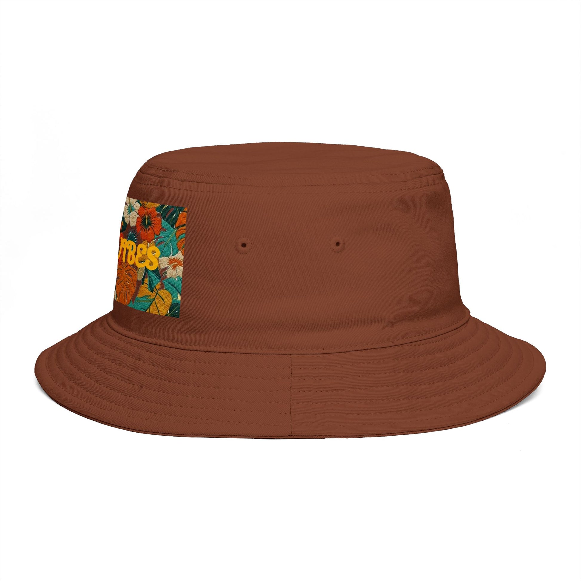 Summer Bucket Hat — 'Good Vibes' Floral Bucket Hat, Retro Tropical Sun Hat for Beach, Festival & Summer - Trending Novelties & Gifts