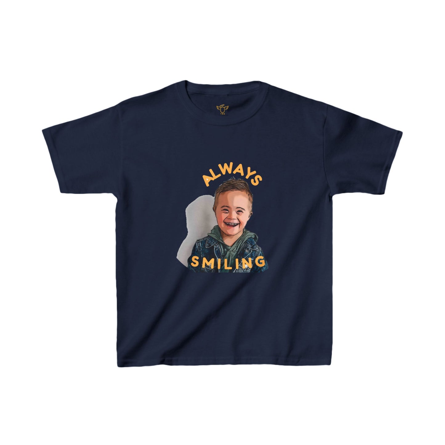 Novelty Tee Kids T-Shirt - Instagram's OurHuddyBuddy Smiling