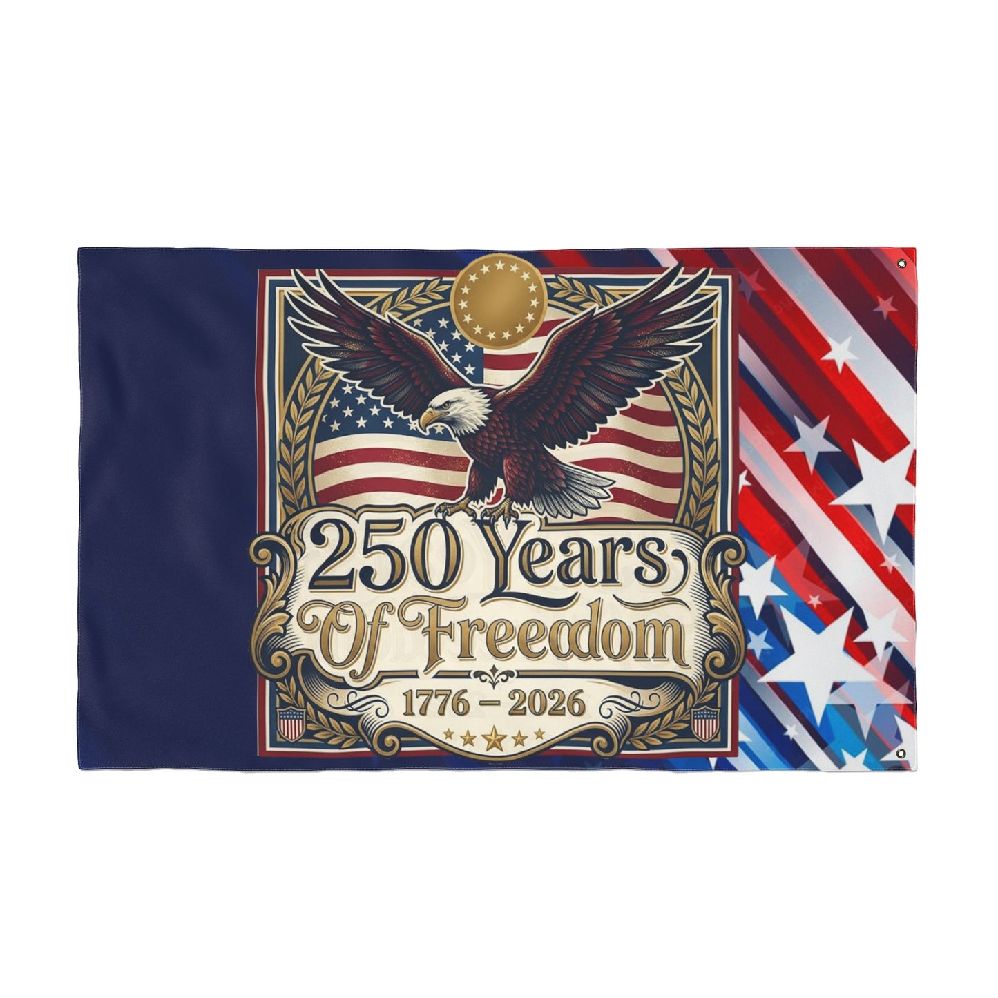 250 Years of Freedom Double-Sided Patriotic Flag -  USA 250th ANNIVERSARY Commemorative Flag - Trending Novelties & Gifts
