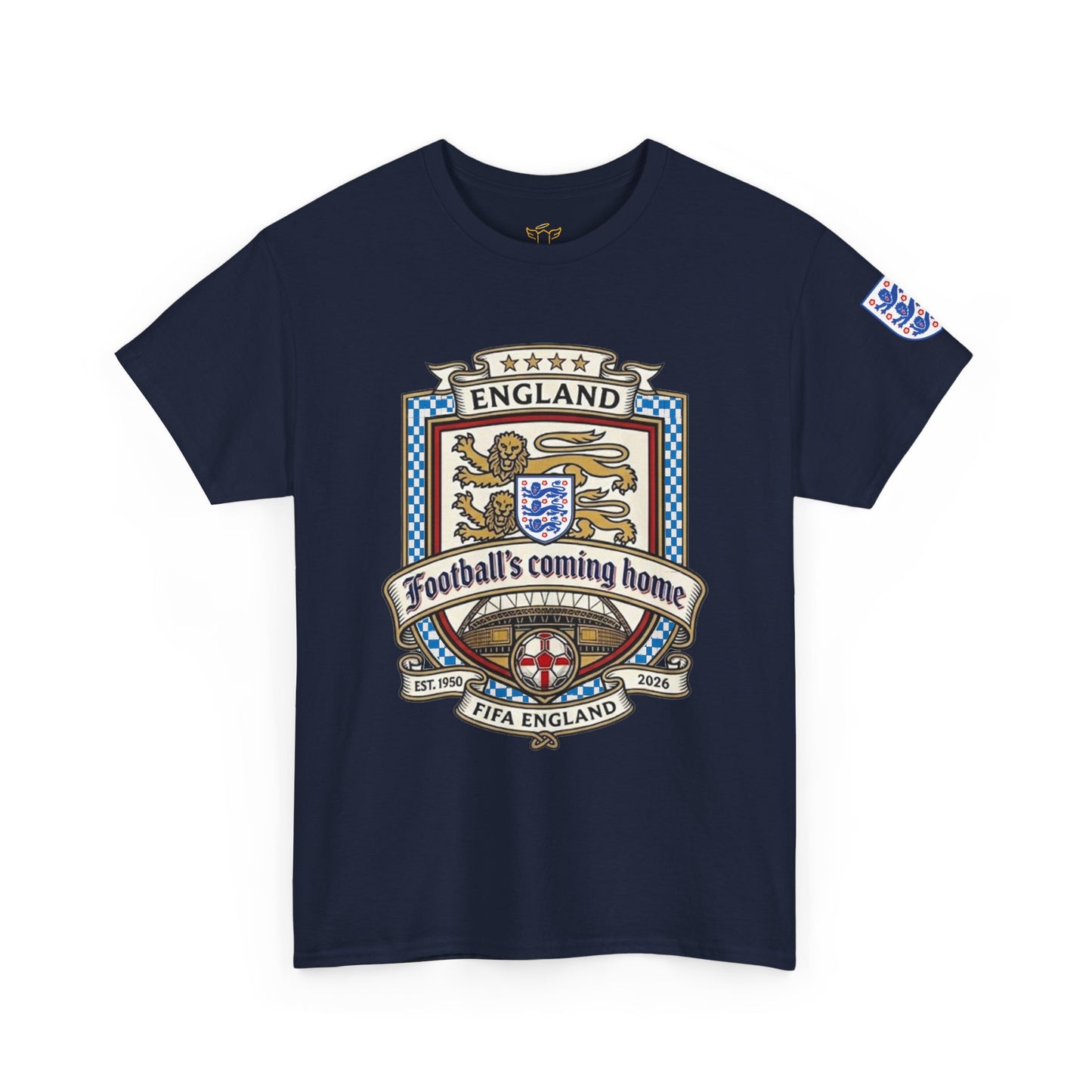 England's Soccer Fan's Crest T-Shirt - "Football's Coming Home"
