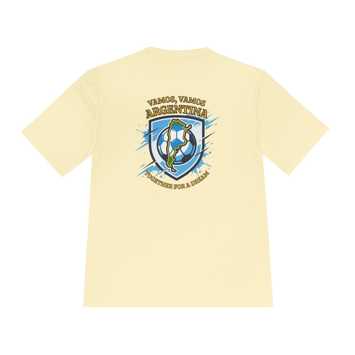 Argentina Soccer Shield Tee — "Vamos, Vamos Argentina" Football Shirt | Moisture-wicking tee - Trending Novelties & Gifts
