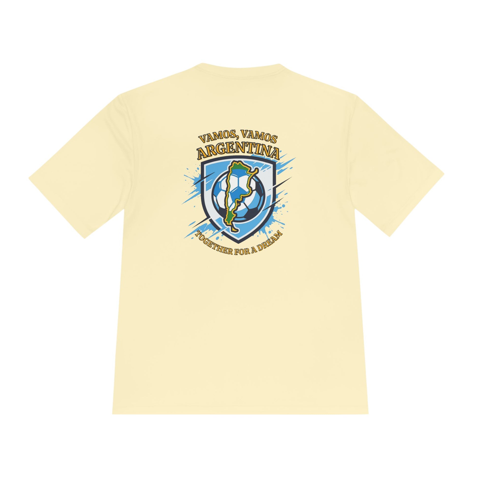 Argentina Soccer Shield Tee — "Vamos, Vamos Argentina" Football Shirt | Moisture-wicking tee - Trending Novelties & Gifts