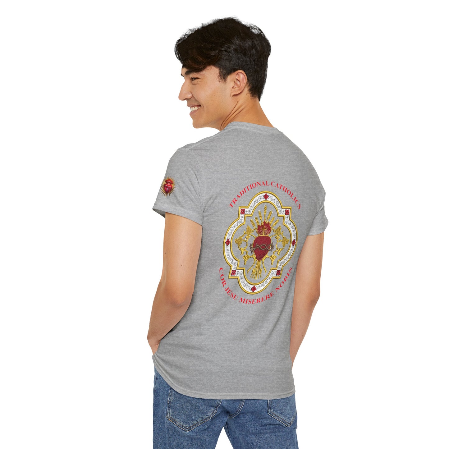 Sacred Heart Catholic Tee — Traditional Devotional Graphic T-Shirt (CT)