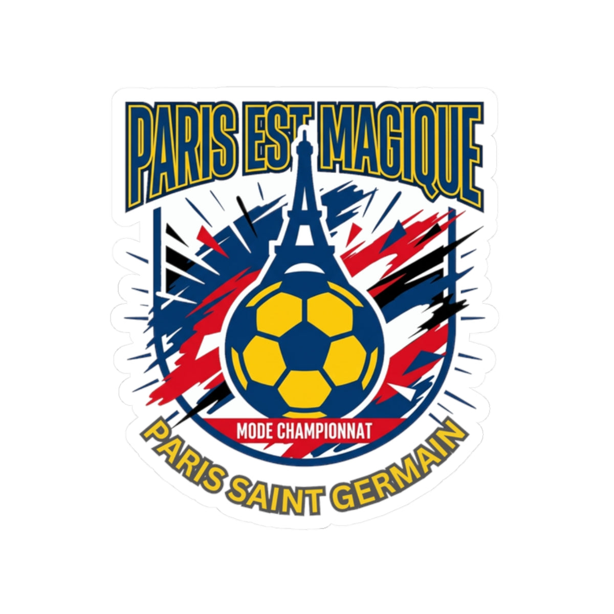 Renown Paris Soccer Crest Sticker | Paris Saint Germain Soccer Sticker - Trending Novelties & Gifts