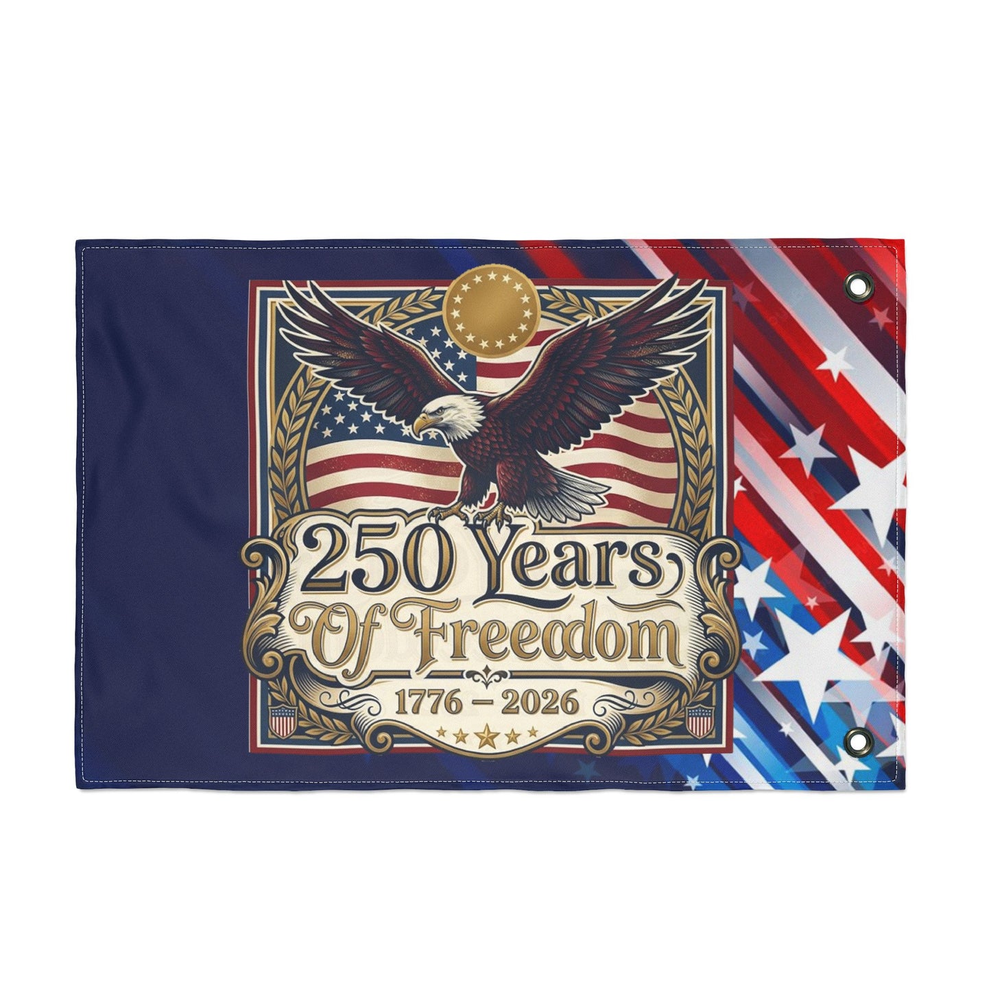 250 Years of Freedom Double-Sided Patriotic Flag -  USA 250th ANNIVERSARY Commemorative Flag - Trending Novelties & Gifts