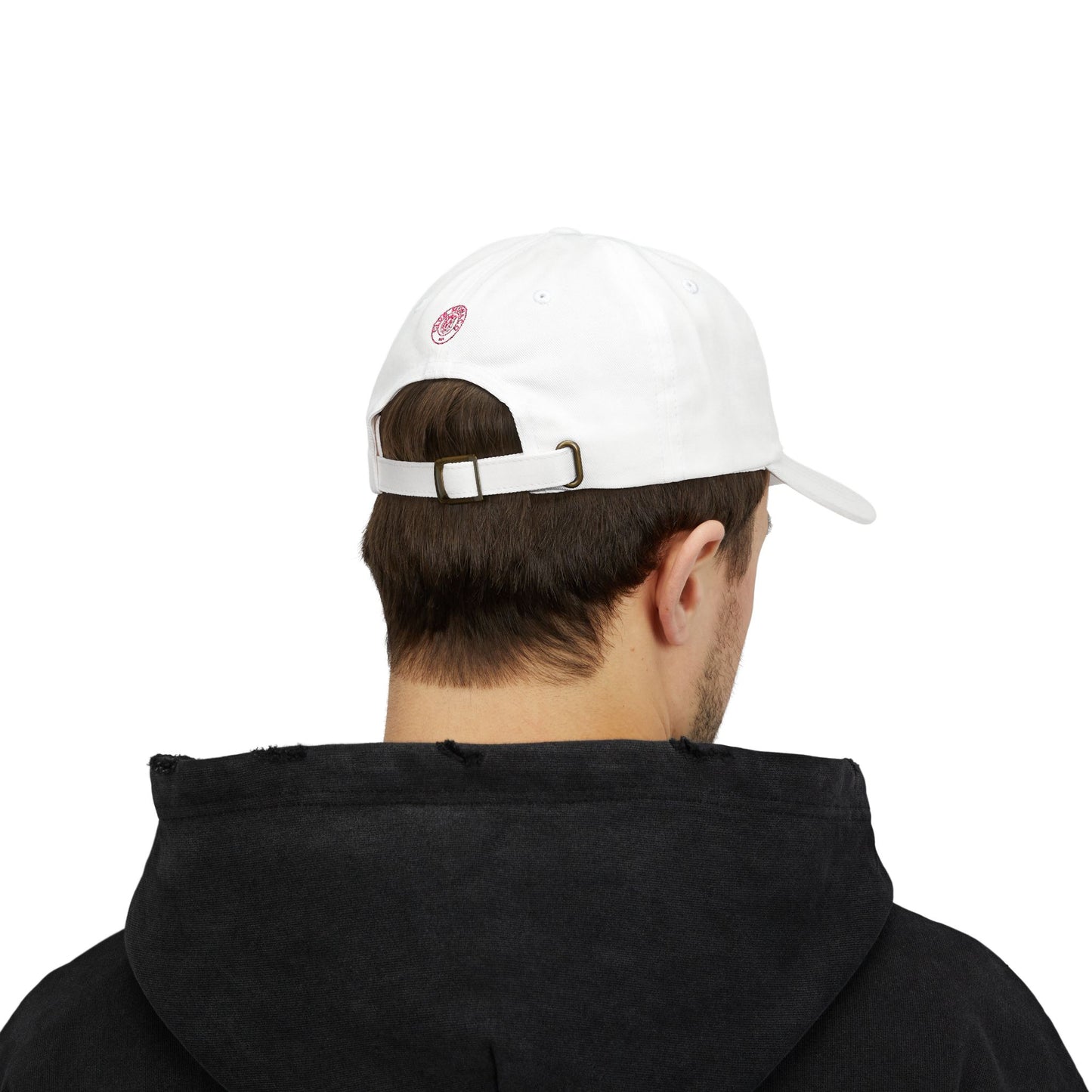 Club Monaco Embroidered Dad Cap — Classic White Baseball Hat (EM)