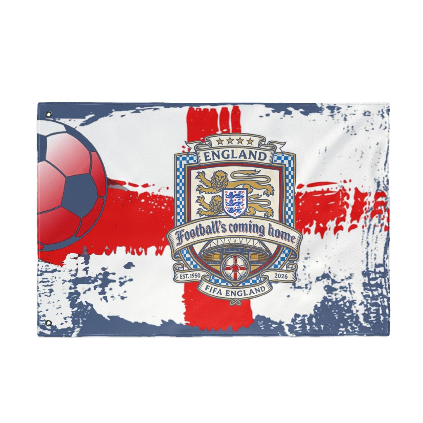 England Football Flag – 'Football's Coming Home' Soccer Fan Banner