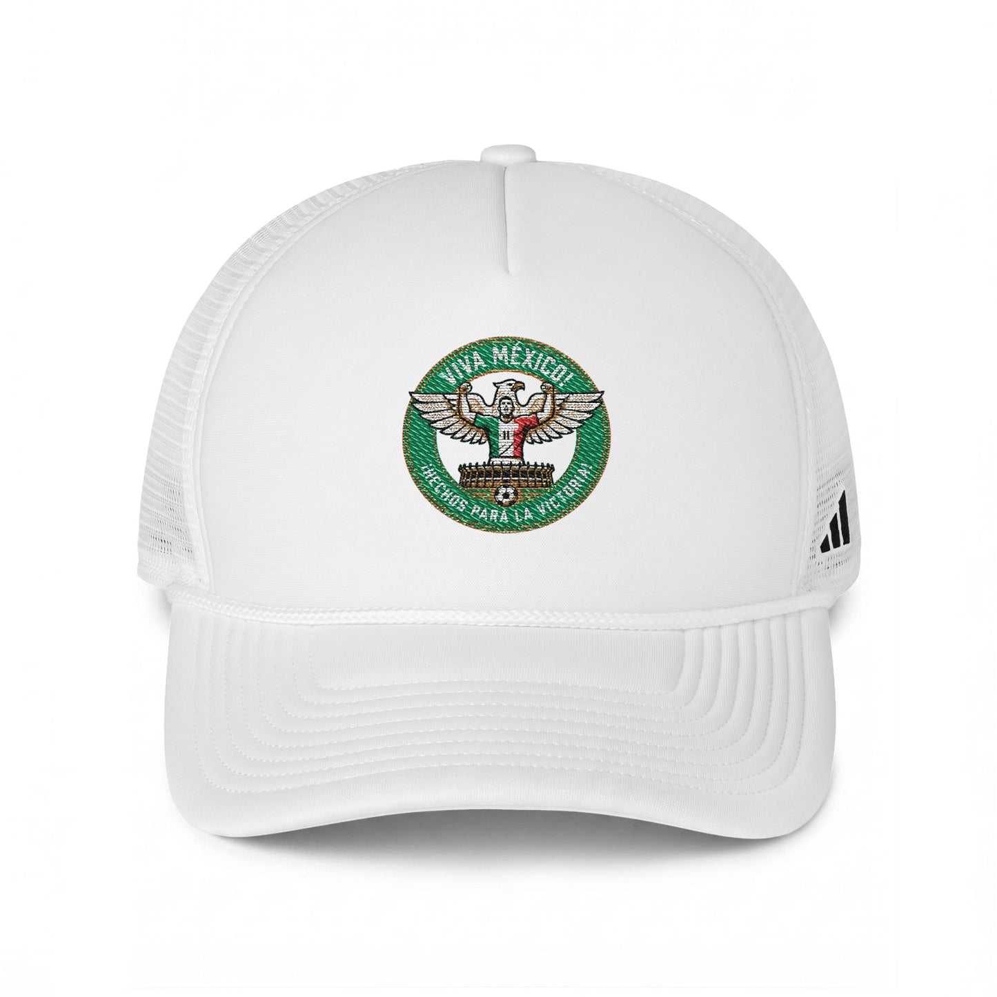 Embroidered Mexico Soccer Fan Cap — Mexico Eagle Emblem Mesh Cap