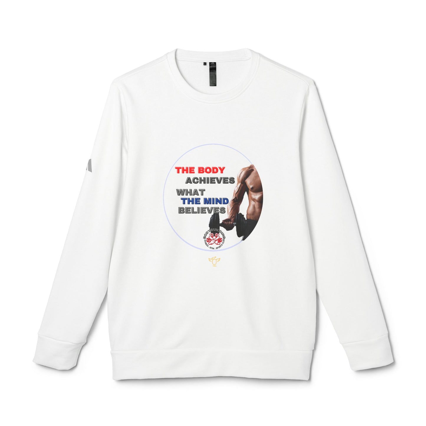 Adidas Sports Fleece Sweatshirt with Motivational Quote, Adidas sweatshirt, motivational quote sweatshirt,