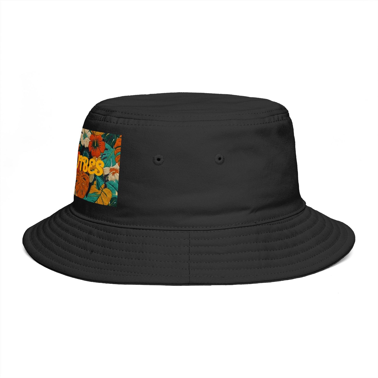 Summer Bucket Hat — 'Good Vibes' Floral Bucket Hat, Retro Tropical Sun Hat for Beach, Festival & Summer - Trending Novelties & Gifts