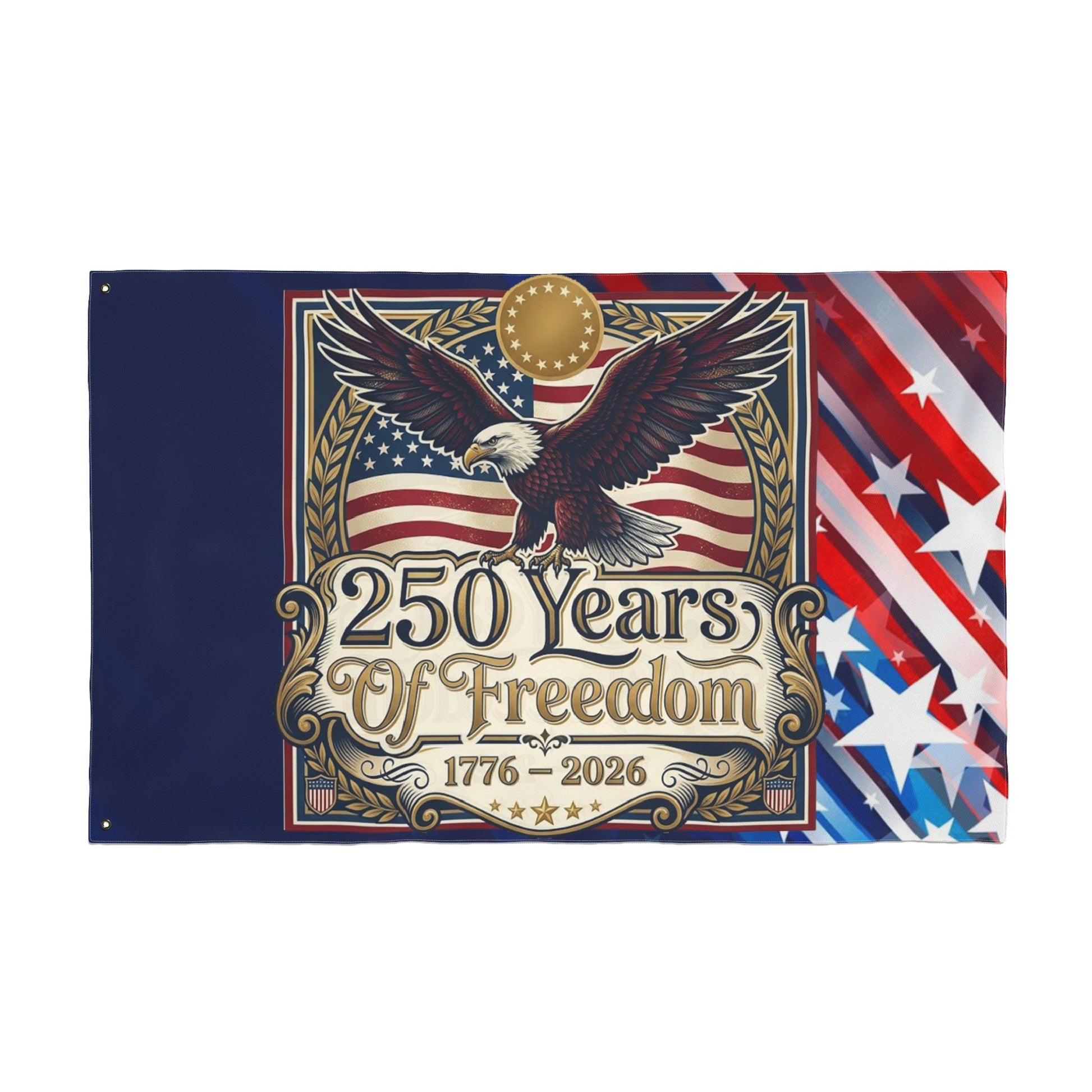 250 Years of Freedom Double-Sided Patriotic Flag -  USA 250th ANNIVERSARY Commemorative Flag - Trending Novelties & Gifts