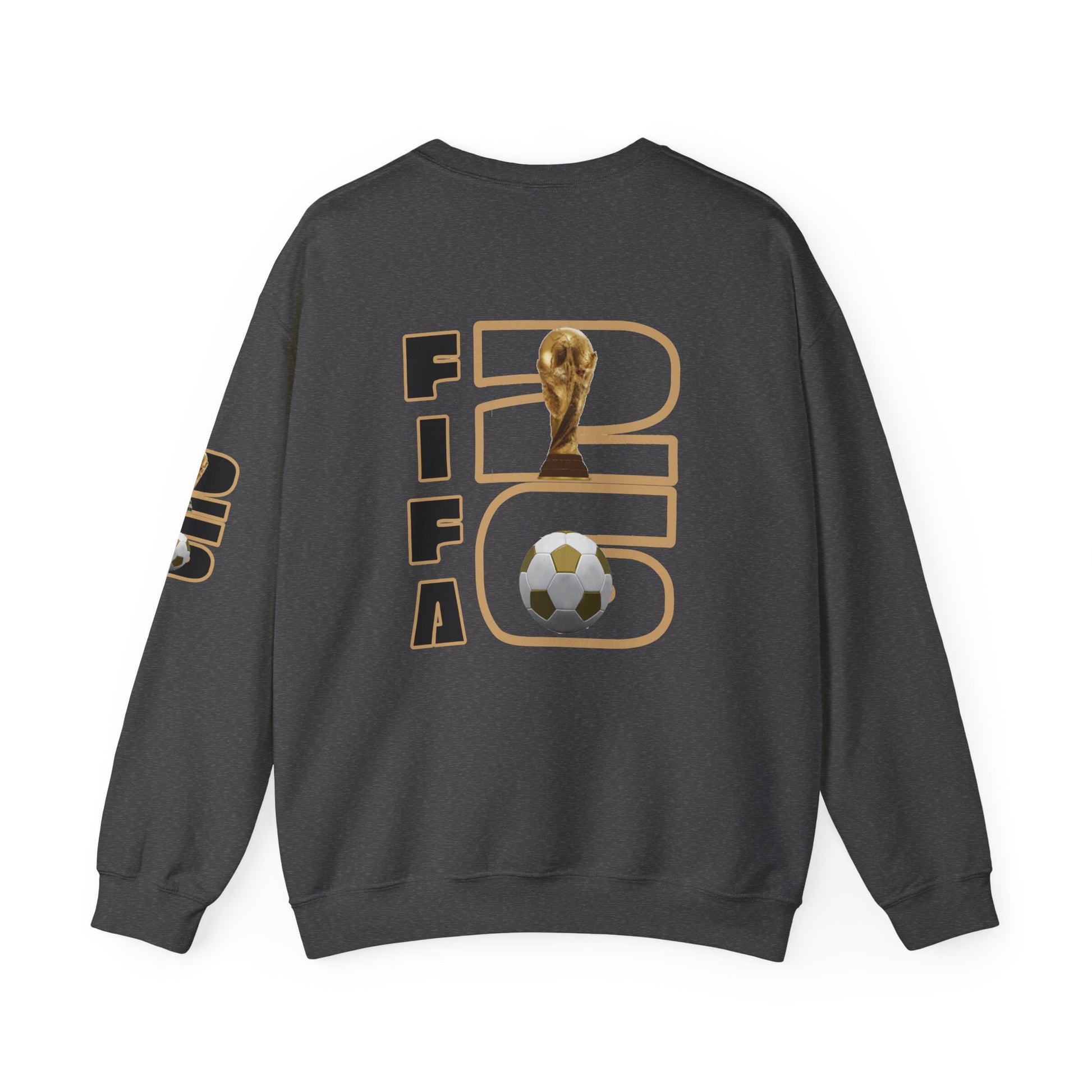 FIFA World Cup 2026 Crewneck Sweatshirt — Gold Trophy & Soccer Ball Design - Trending Novelties & Gifts