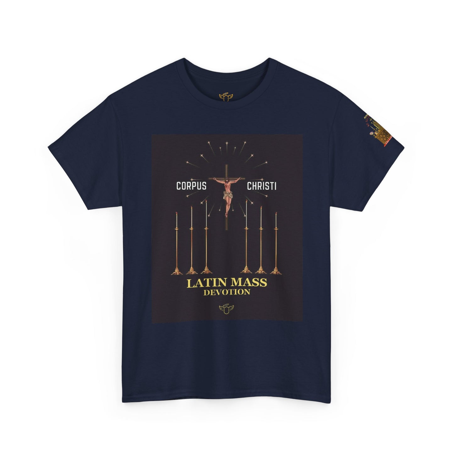 Corpus Christi Crucifix Tee — Latin Mass Devotion T-Shirt (CT)