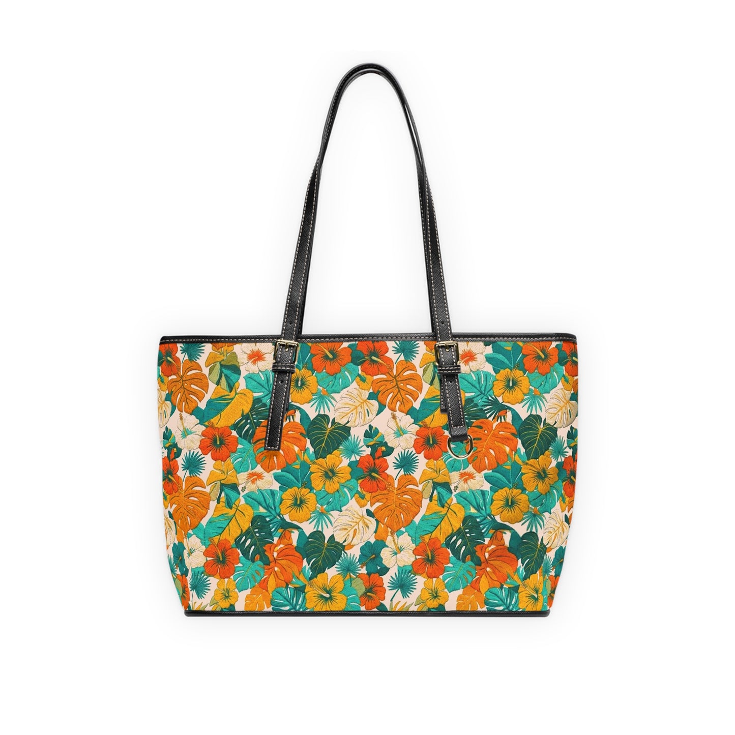 Tropical Floral PU Shoulder Bag – Vibrant Summer Floral Bag for Everyday, Beach & Travel - Trending Novelties & Gifts