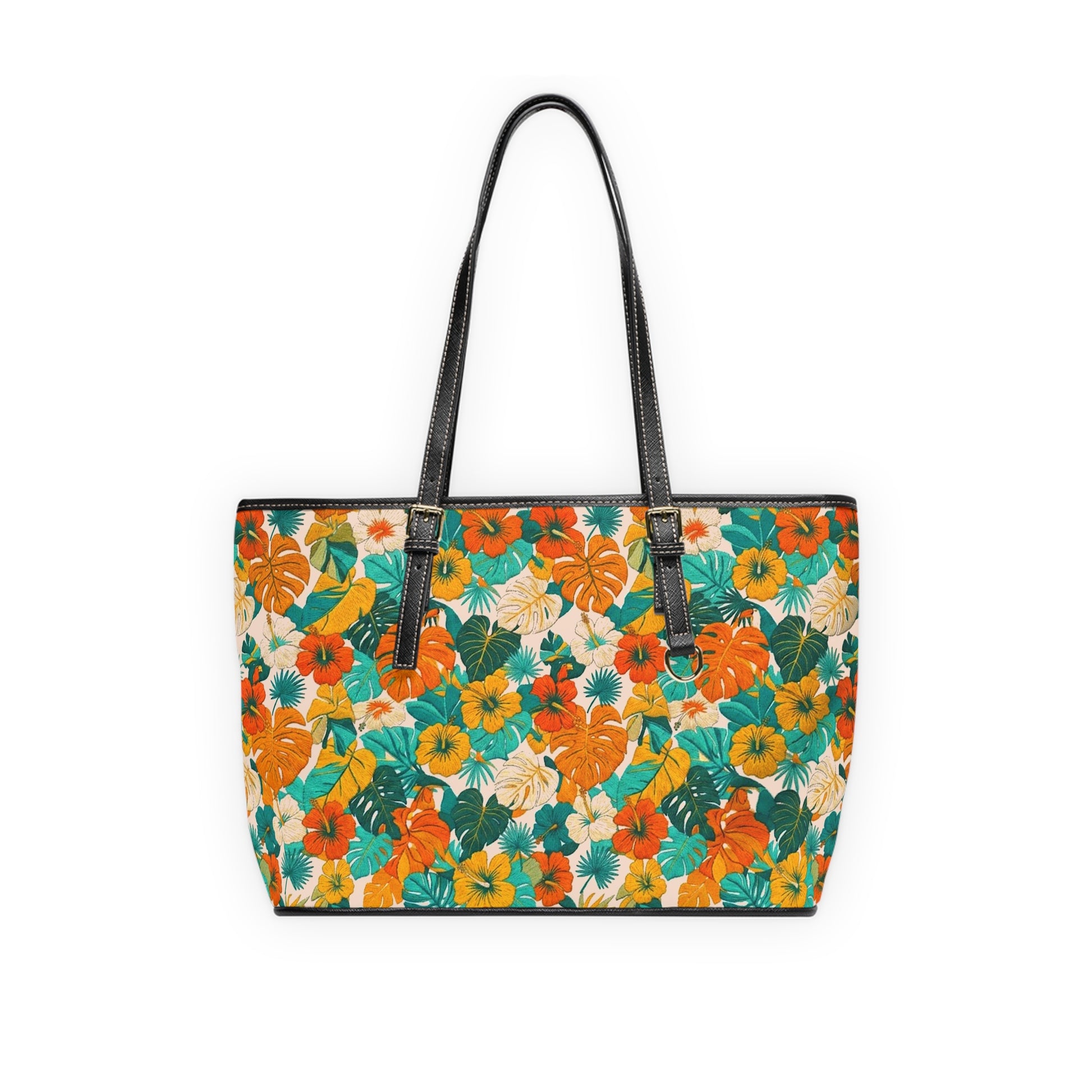 Tropical Floral PU Shoulder Bag – Vibrant Summer Floral Bag for Everyday, Beach & Travel - Trending Novelties & Gifts