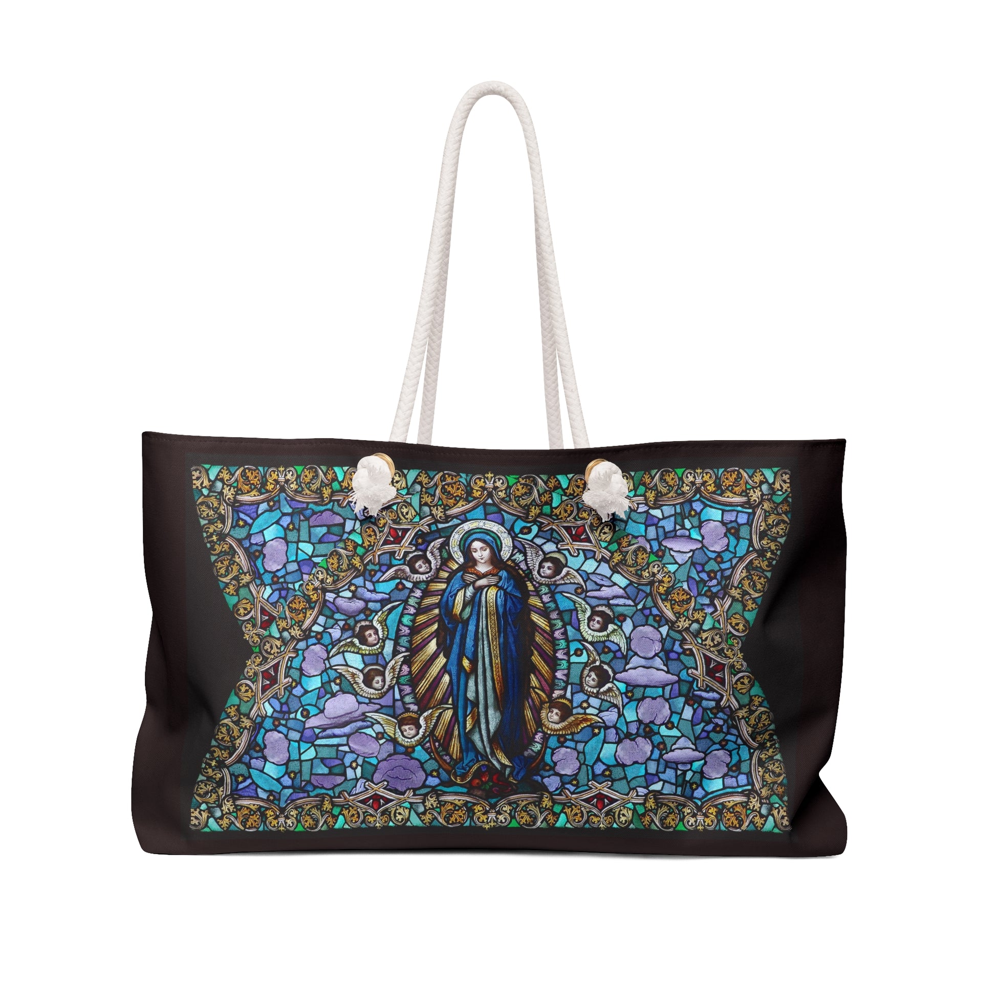 Virgin Mary Summer Weekender Bag — Religious Travel Tote - Trending Novelties & Gifts