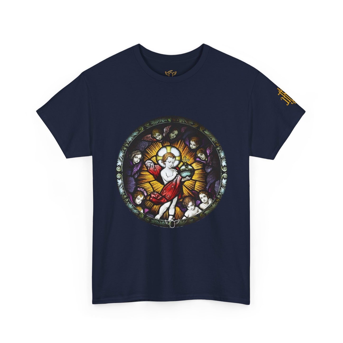Baby Jesus Tee — Christian Stained Glass Graphic T‑Shirt (CT)