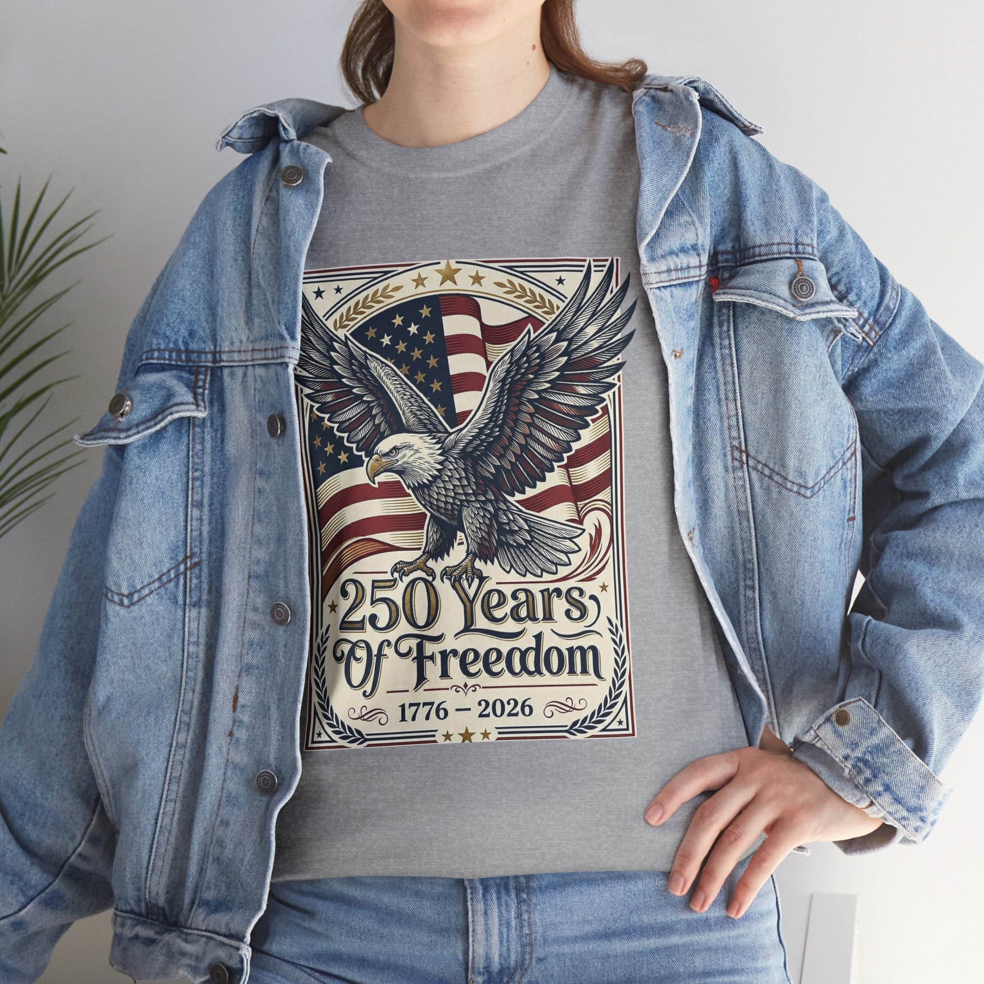 USA 250th ANNIVERSARY Eagle T-Shirt —  AMERICA'S 250 Years ANNIVERSARY of Freedom Tee - Trending Novelties & Gifts