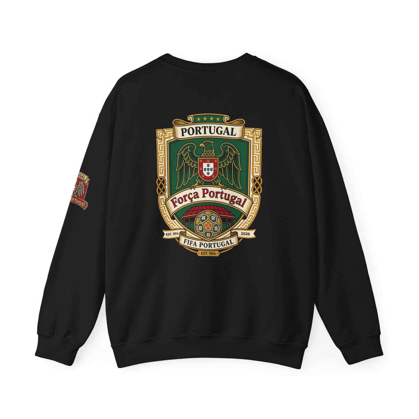 Portugal Soccer Fan Unisex Heavy Blend™ Crewneck Sweatshirt - Classic Portugal Soccer Crest Design Sweatshirt