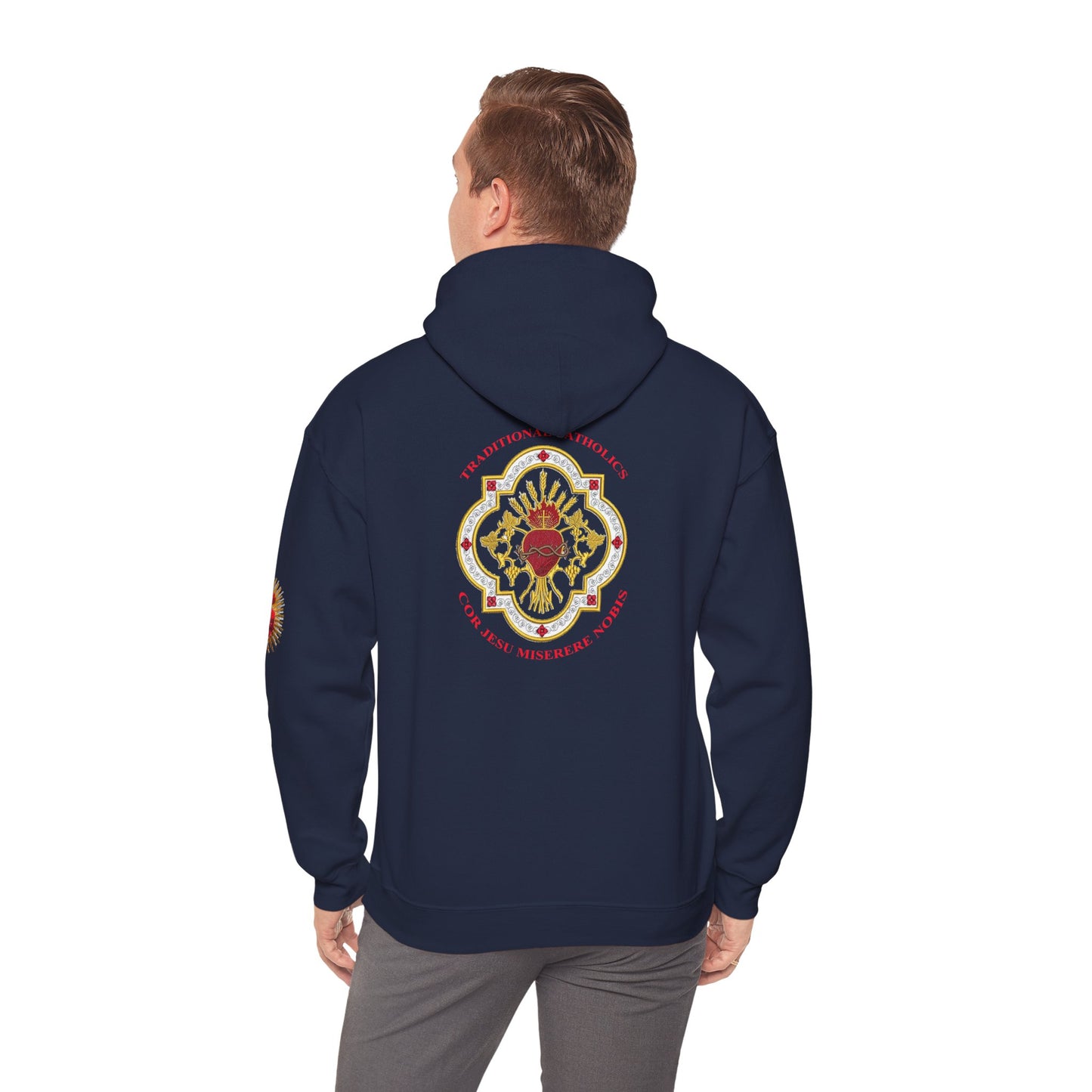 Sacred Heart Rose Hoodie — Spiritual Heart Graphic Sweatshirt (CT)