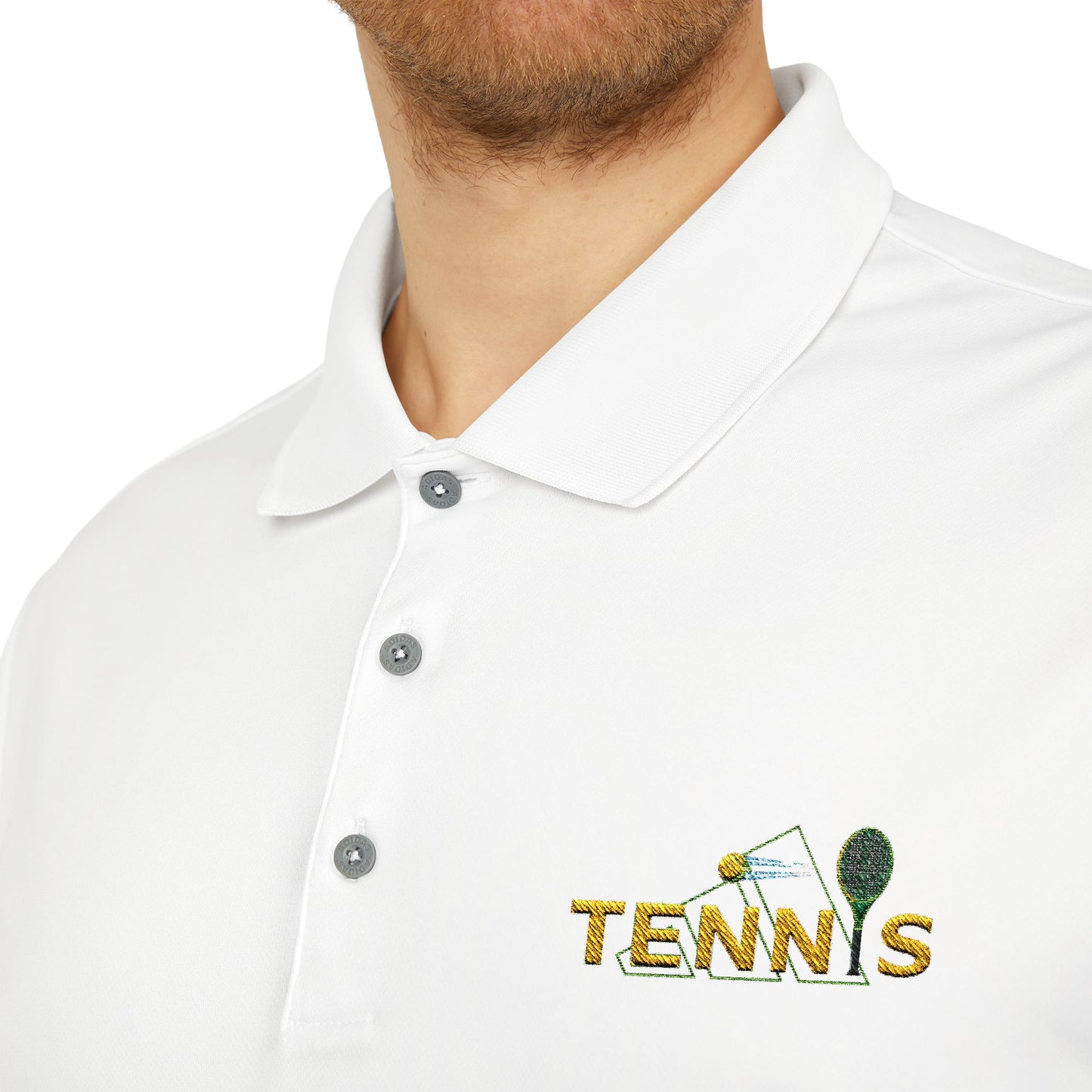 Adidas Tennis Fan Polo Shirt - Creative Tennis Motif