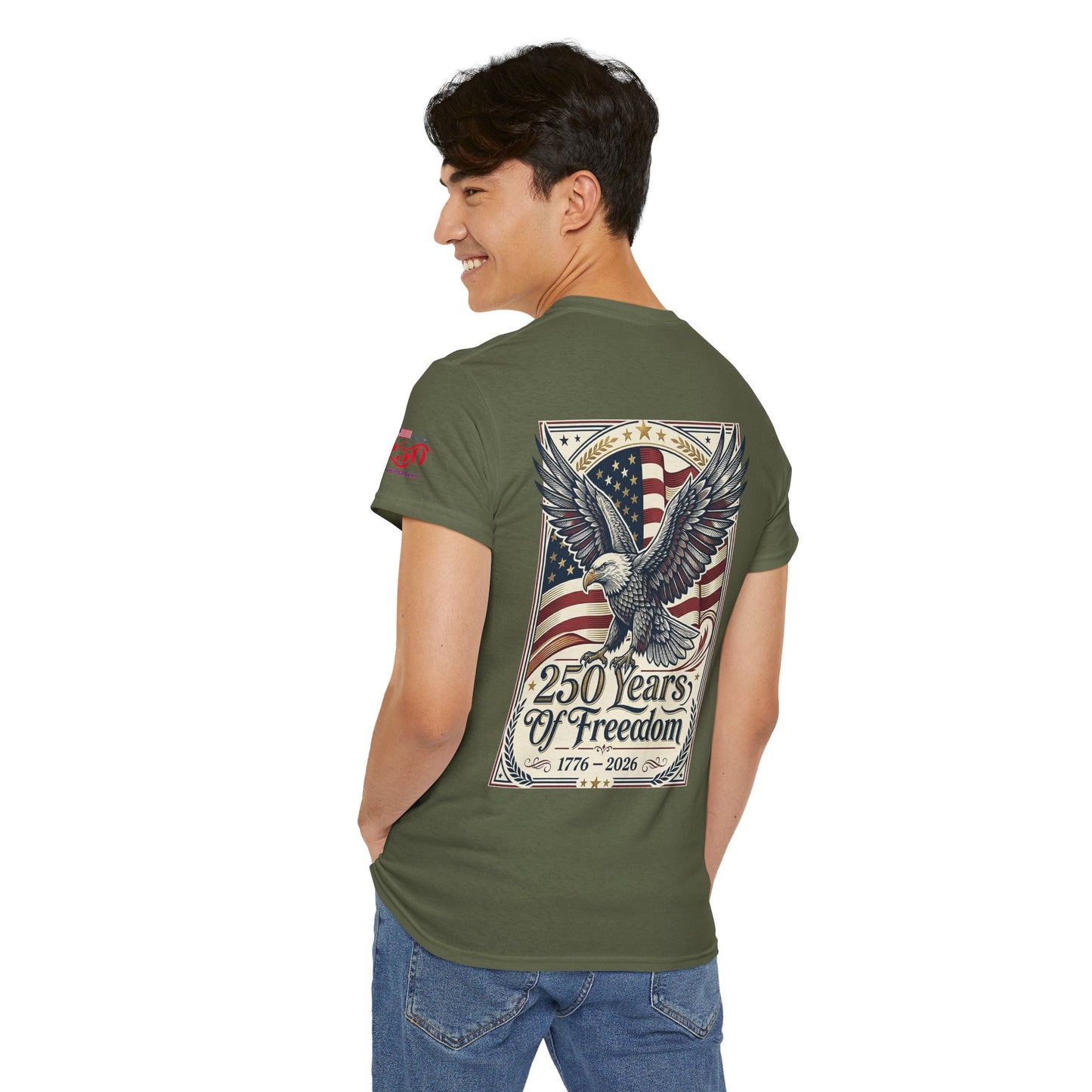USA 250th ANNIVERSARY Eagle T-Shirt —  AMERICA'S 250 Years ANNIVERSARY of Freedom Tee - Trending Novelties & Gifts