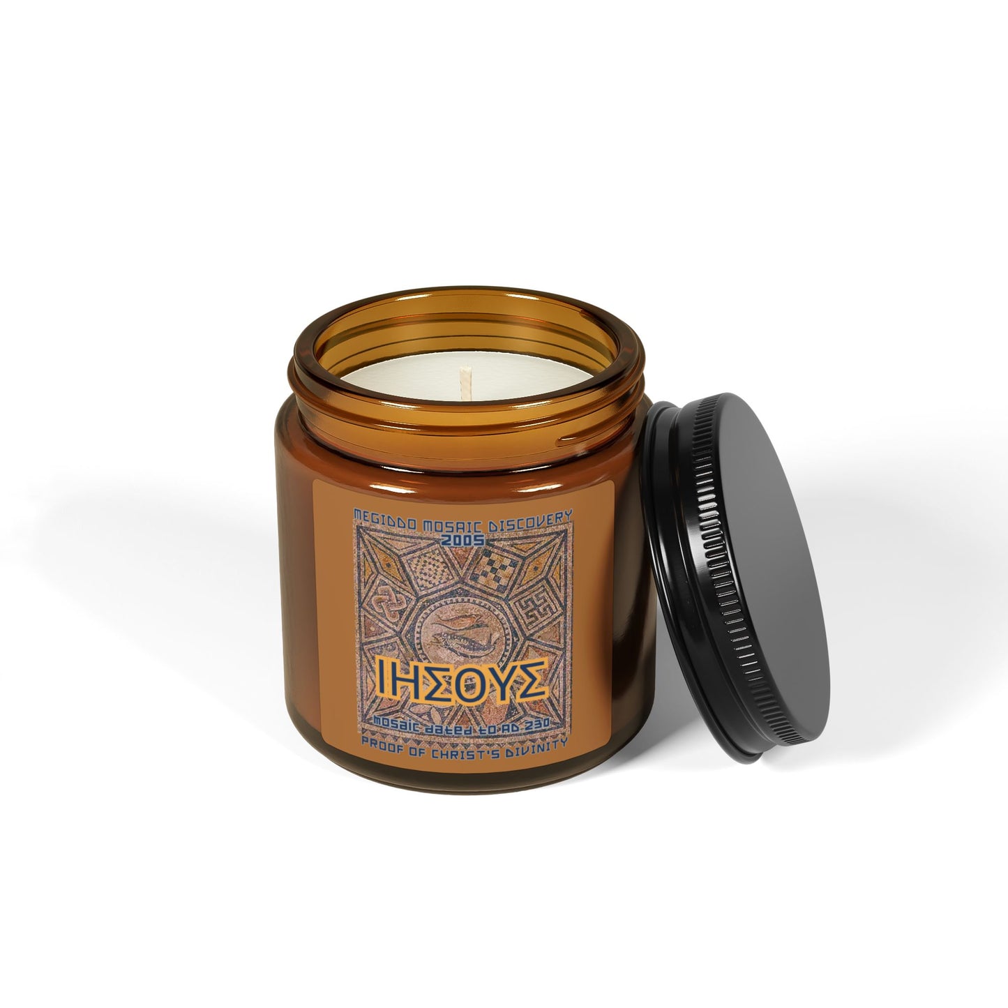 Megiddo Mosaic Aromatherapy Soy Candle, Eco-friendly candle. MMD
