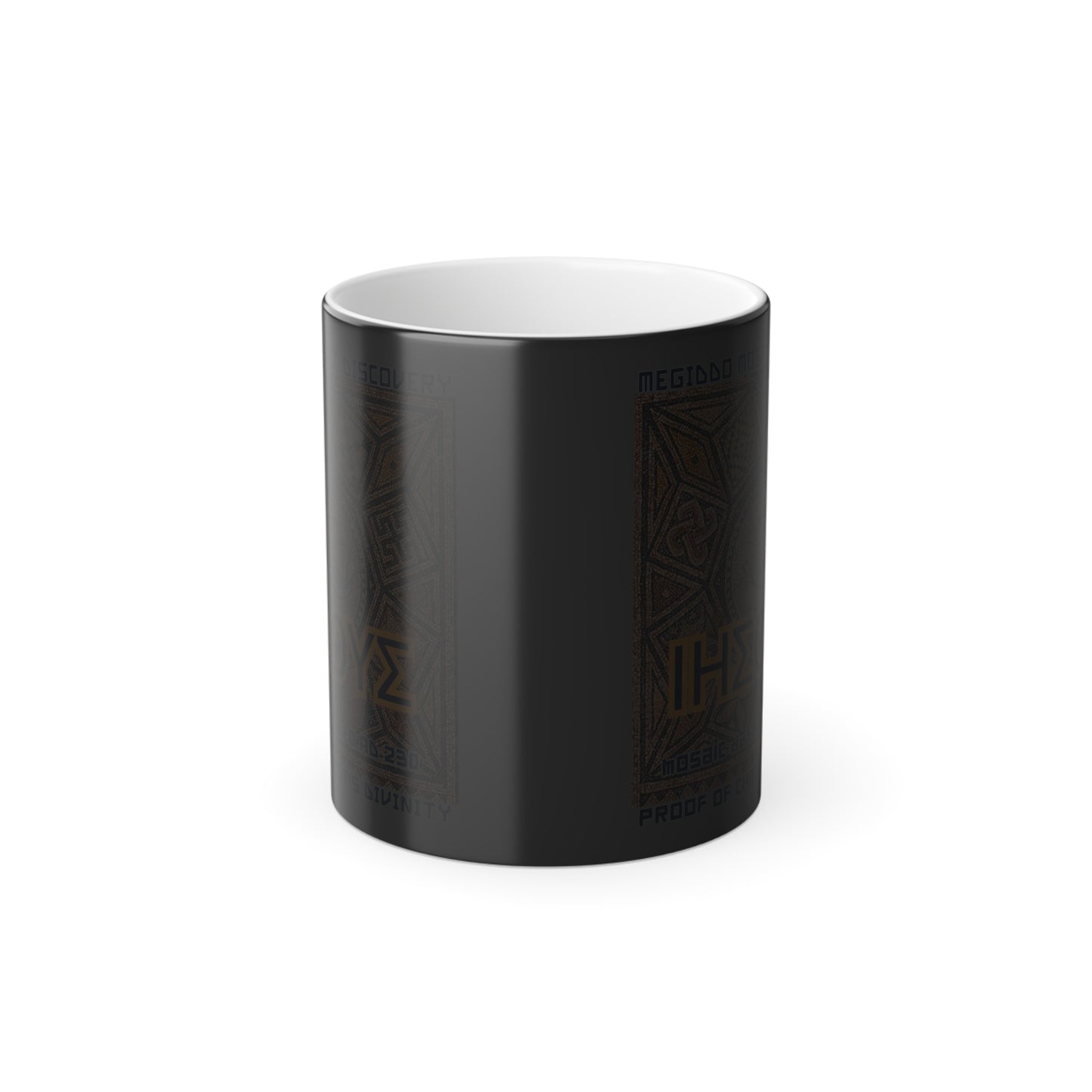 The Megiddo Mosaic Color Changing Mug, Magical Coffee Cup. MMD