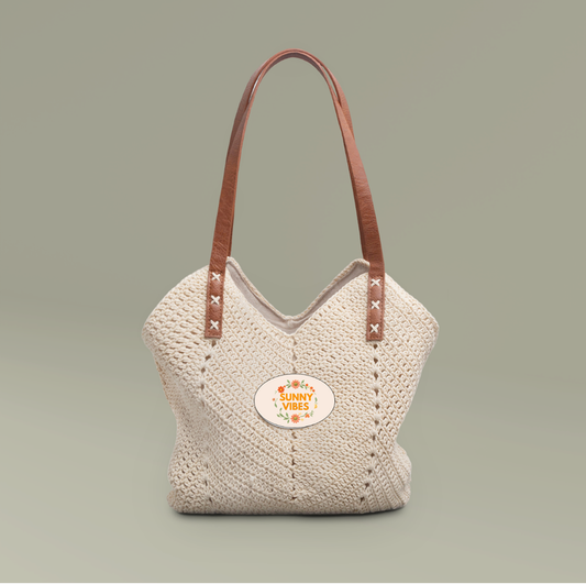 Sunny Vibes Straw Shoulder Bag – Floral Beach Summer Tote - Trending Novelties & Gifts