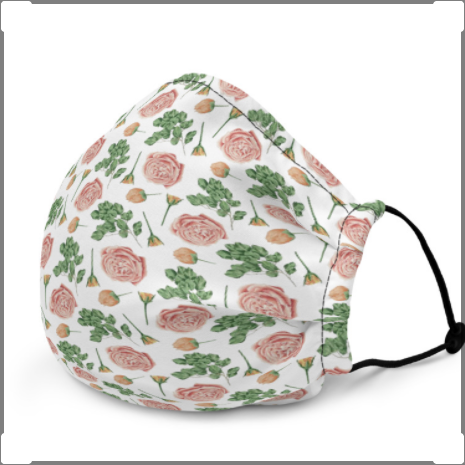 Floral Reusable Premium Face mask With Filter Pocket