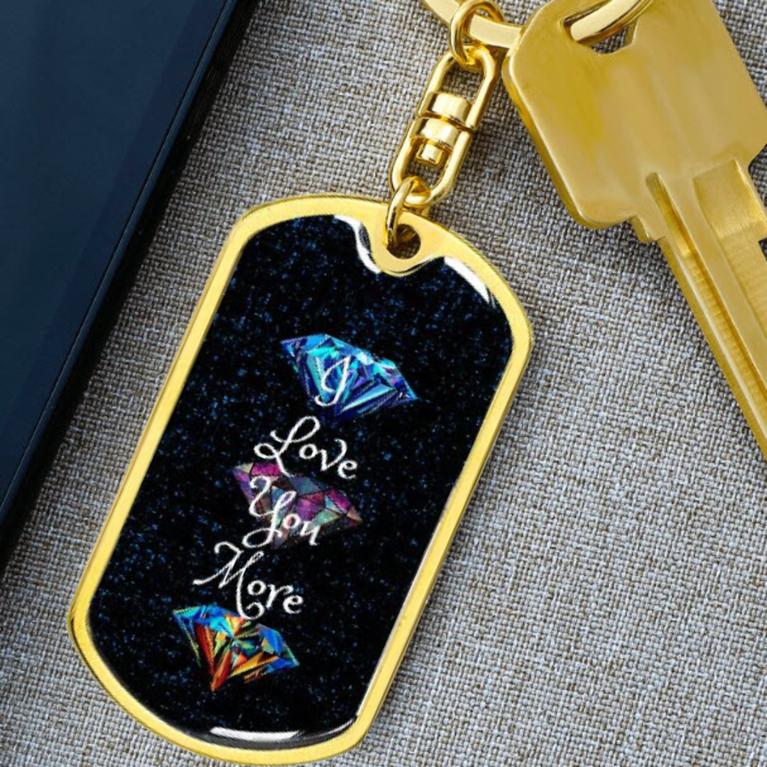 Graphic Design I Love You More Keychain (dtk)1