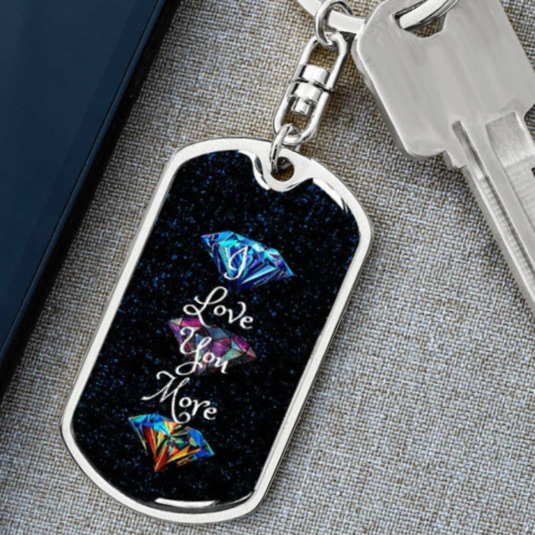 Graphic Design I Love You More Keychain (dtk)1