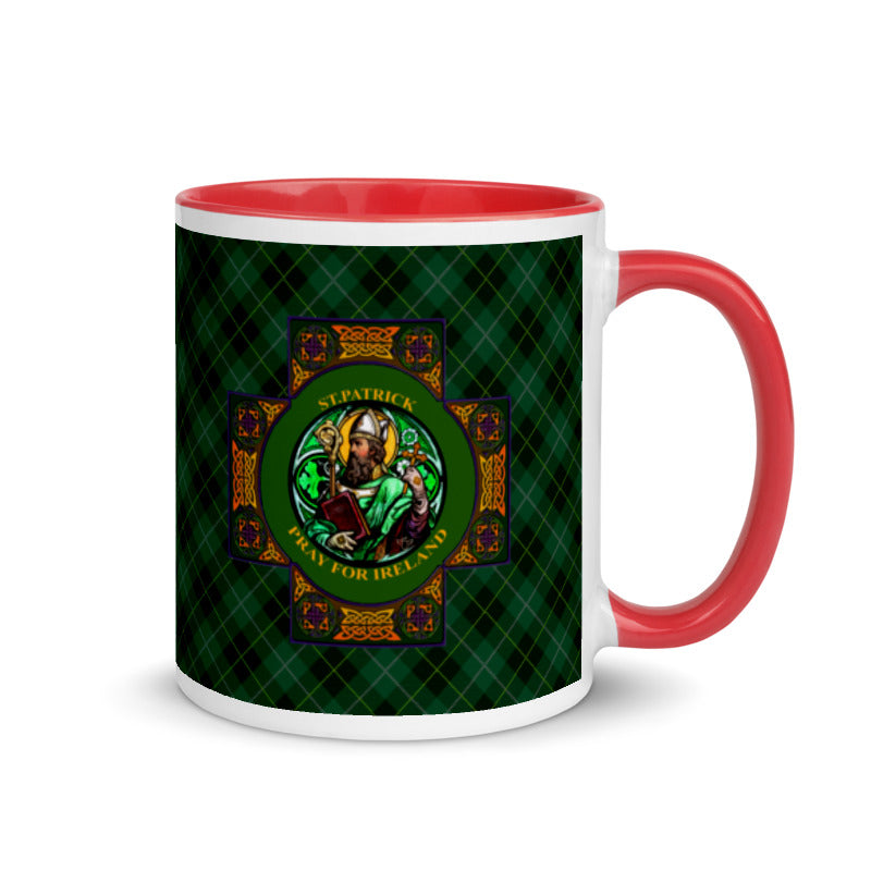 St. Patrick's Pray for Ireland Coffee Mug with Color Inside