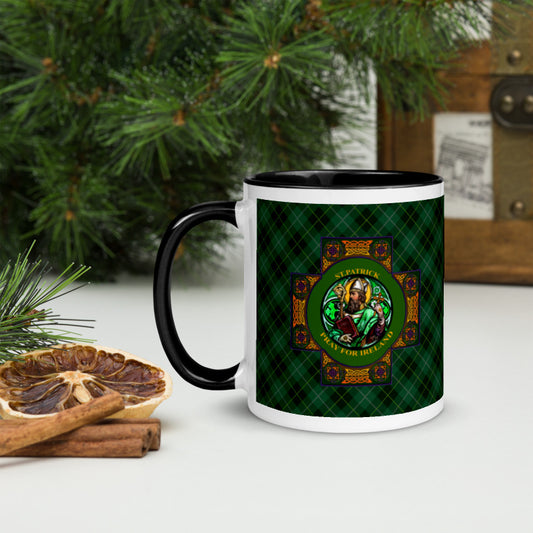 St. Patrick's Pray for Ireland Coffee Mug with Color Inside
