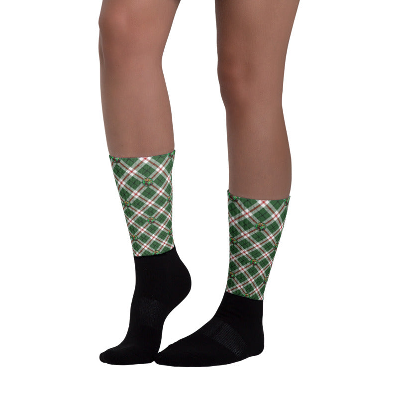 St. Patrick's Tartan Pattern Socks