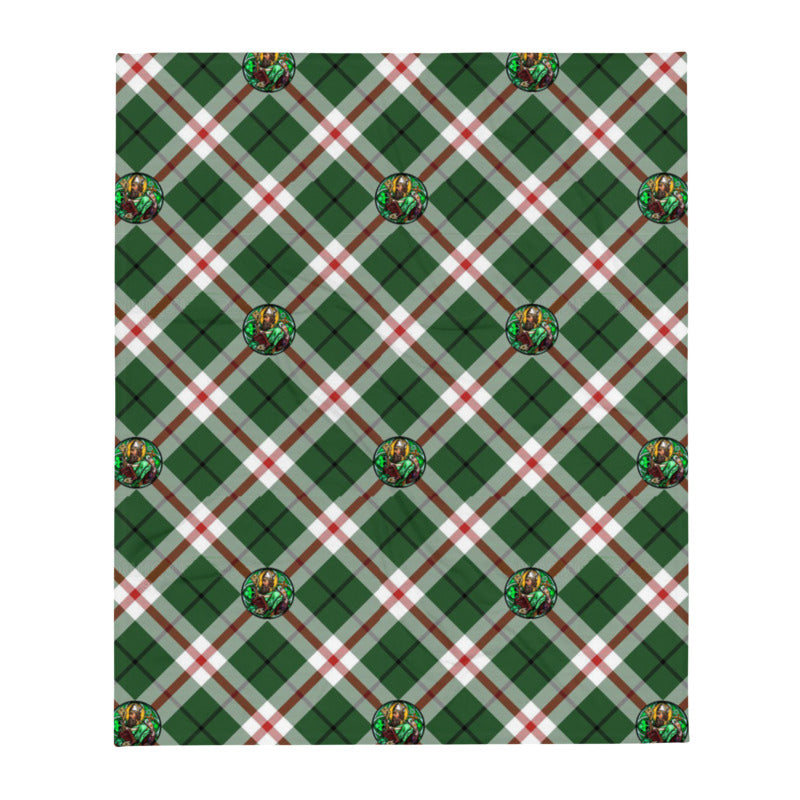 St. Patrick's Tartan Pattern Throw Blanket