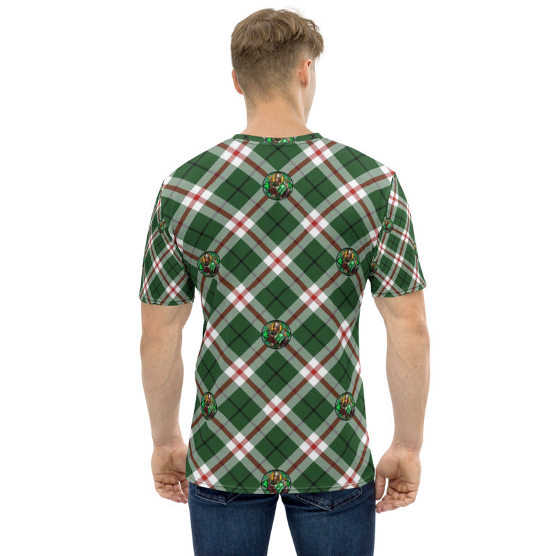 St. Patrick's Tartan pattern all-over print Men's T-shirt