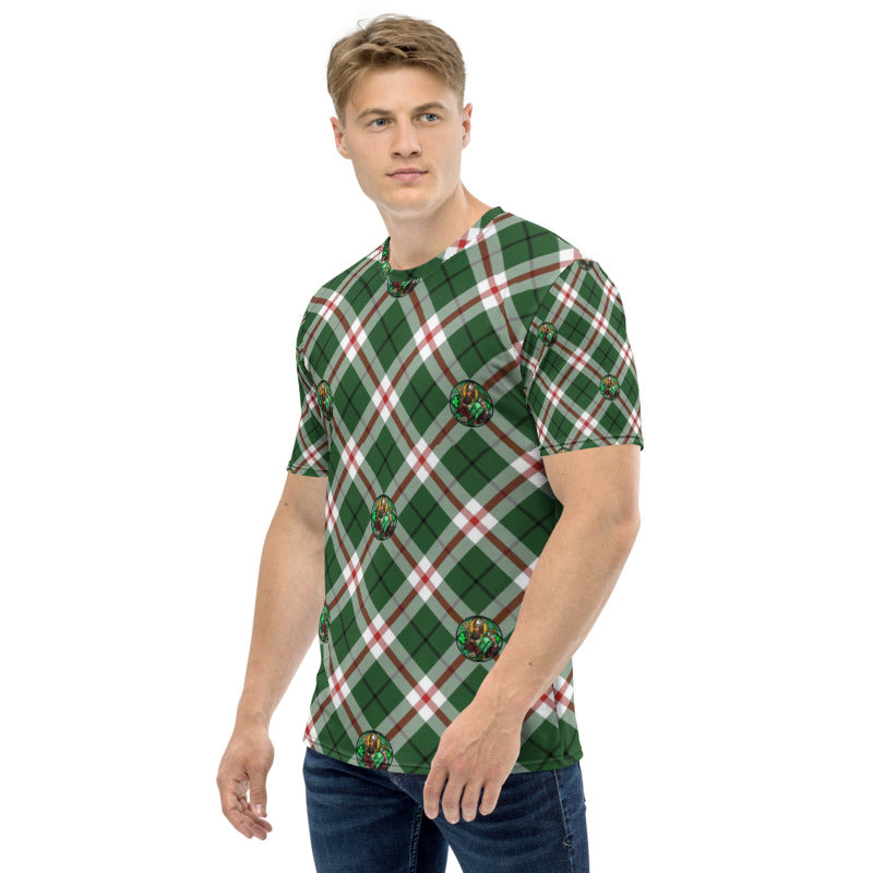 St. Patrick's Tartan pattern all-over print Men's T-shirt